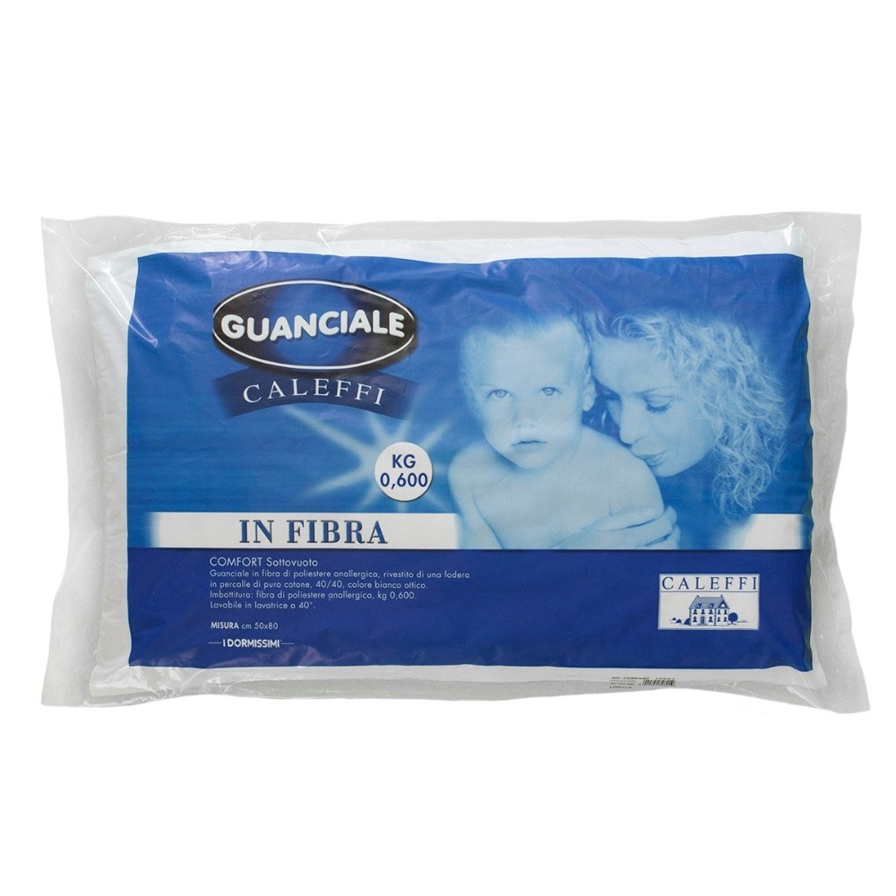 Guanciale con fodera in microfibra e imbottitura anallergica 50x80 cm 600 g Softi in offerta da Carrefour