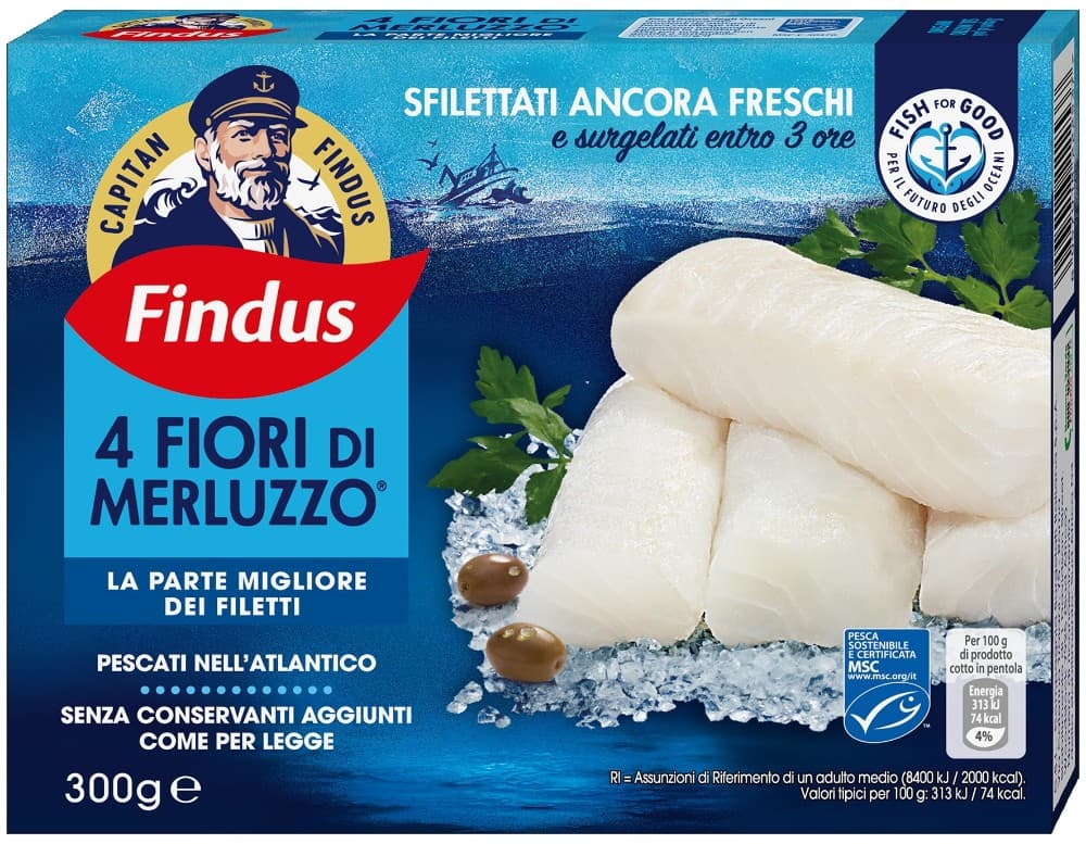 Findus Fiori di merluzzo o di nasello, Misto mare Tentazioni di Gusto gusti assortiti surgelati, 300 g / 400 g – Iper La grande i