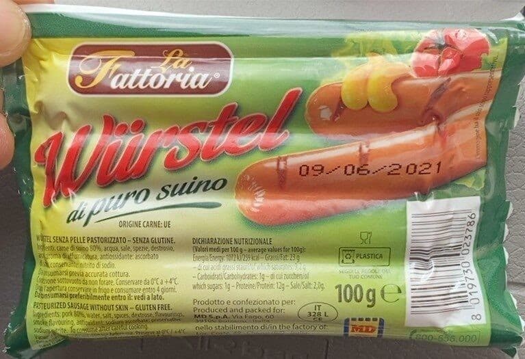 La Fattoria Würstel di puro suino, 2 x 100 g – MD