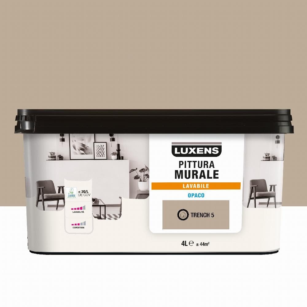 Luxens Idropittura lavabile Trench, 4 L – Leroy Merlin