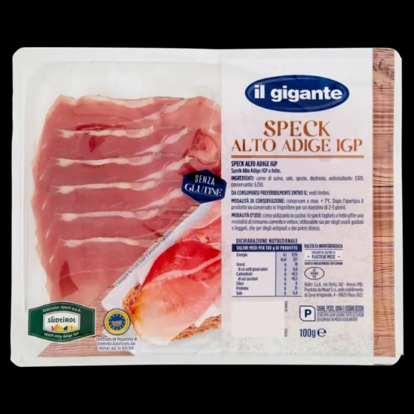 Speck Alto Adige IGP 100 g in offerta da Il Gigante