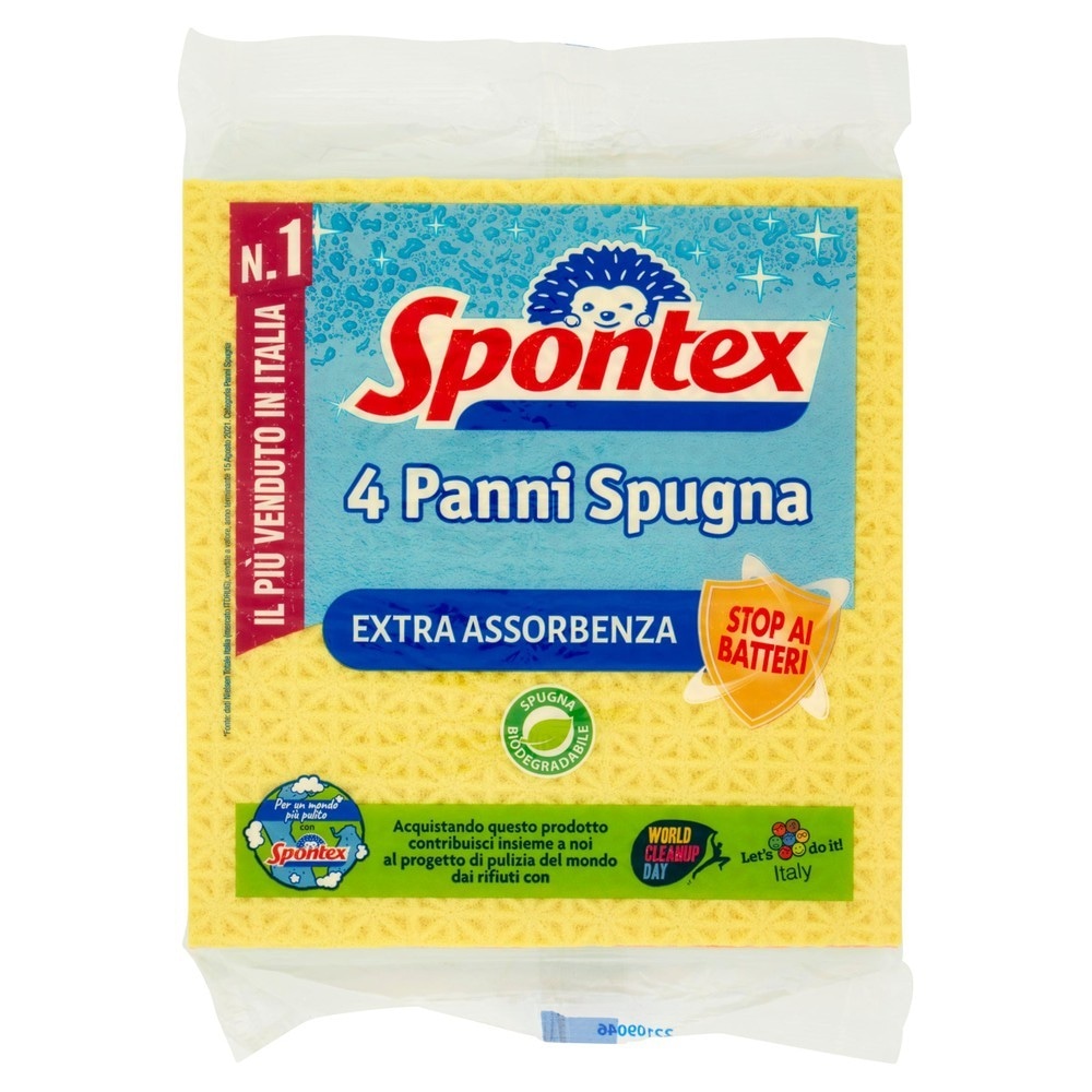 Panni Spugna con Agente Antibatterico Spontex conf. da 4 in offerta da Bennet