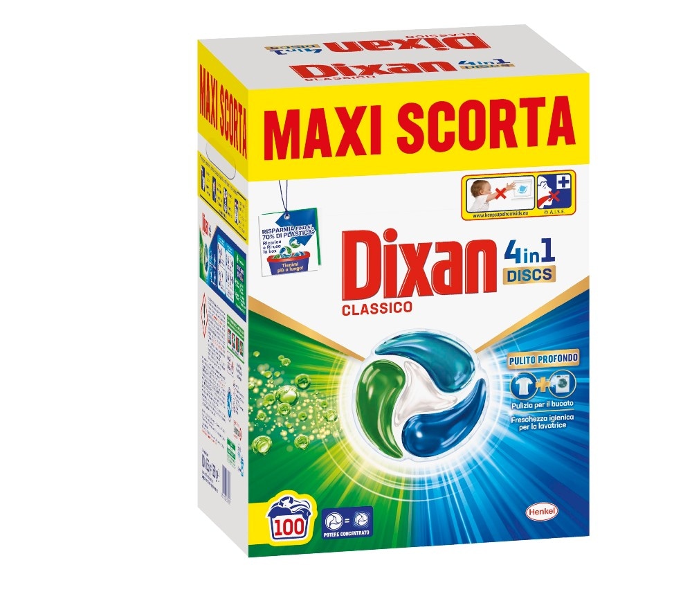 Detersivo per Lavatrice in Discs Dixan conf. da 50 in offerta da Bennet