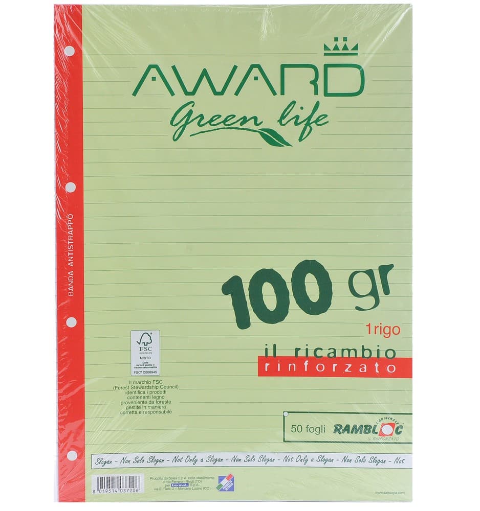 Award ricambi rinforzati A4 50 fogli in offerta da Bennet