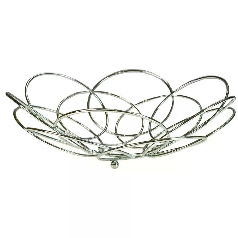 Centrotavola cromato H 12 - Ø 36 cm - Offerta nel negozio Happy Casa