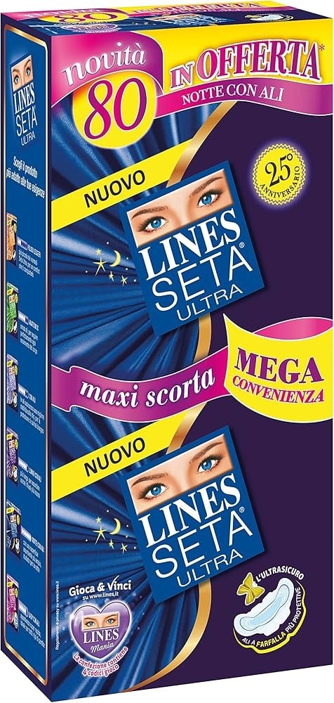 Assorbenti ultra con ali Lines Seta quadripacco in offerta da Bennet
