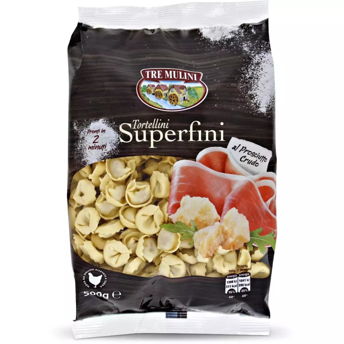 Tortellini Superfini al prosciutto crudo, 500 g – Eurospin