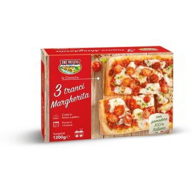 Tranci di Pizza Margherita 3 PZ, 1,2 kg Tre Meline - Offerta nel negozio Eurospin
