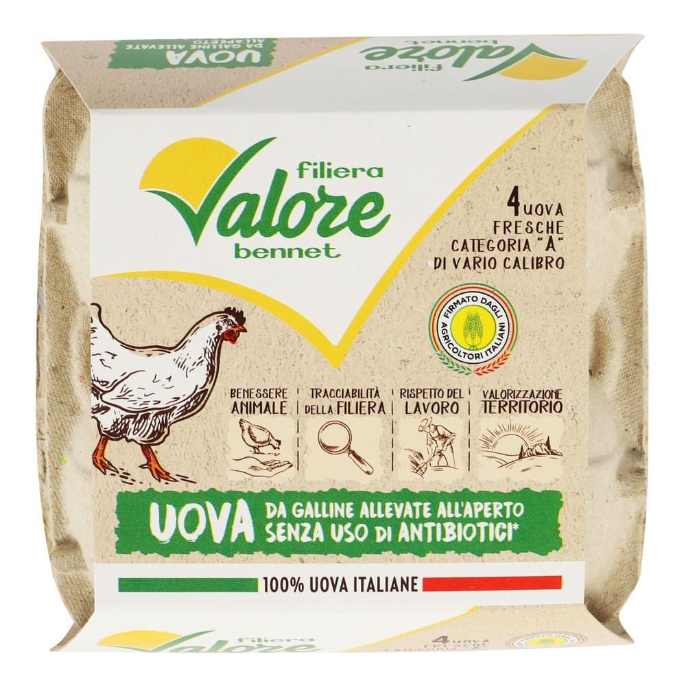 4 Uova Filiera Valore Bennet, 4 pezzi – Bennet