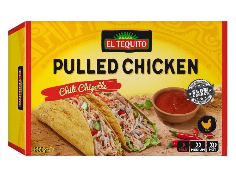 El Tequito pulled chicken, 550 g – Lidl