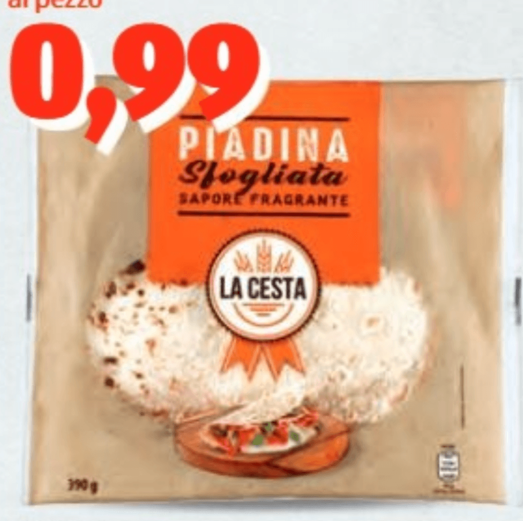 Piadina sfogliata 390 g La Cesta in offerta da ALDI