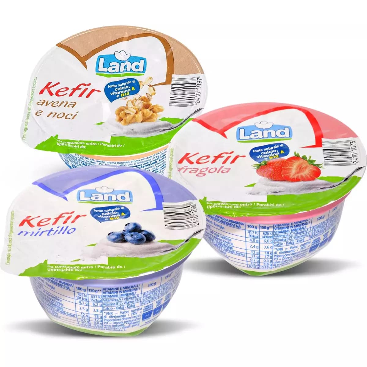 Land kefir gusti assortiti 150 g in offerta da Eurospin