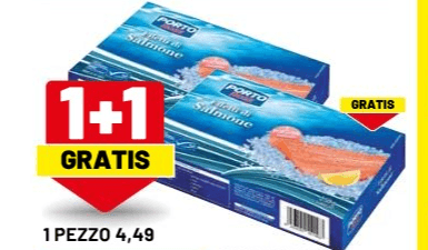 Porto Rose Filetti di Salmone Selvaggio 250 g + 250 g in offerta da Dpiù