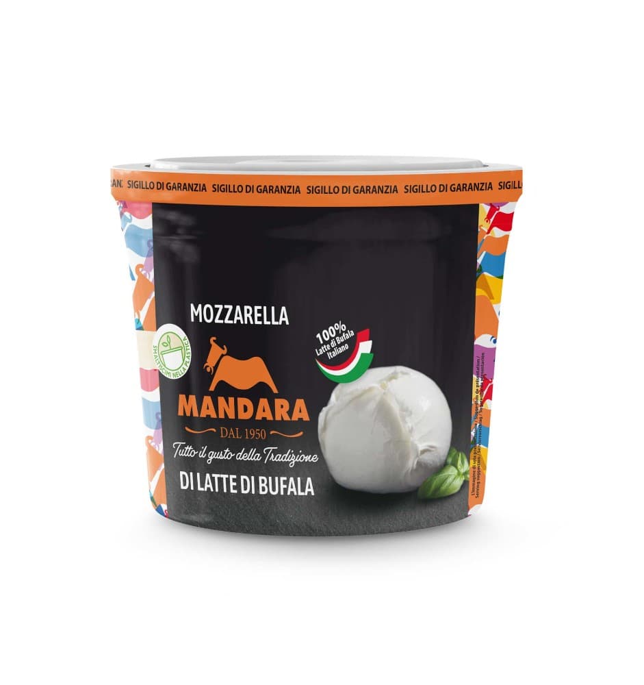 Bocconcini di mozzarella di latte di bufala campana DOP Mandara, 200 g – Il Gigante