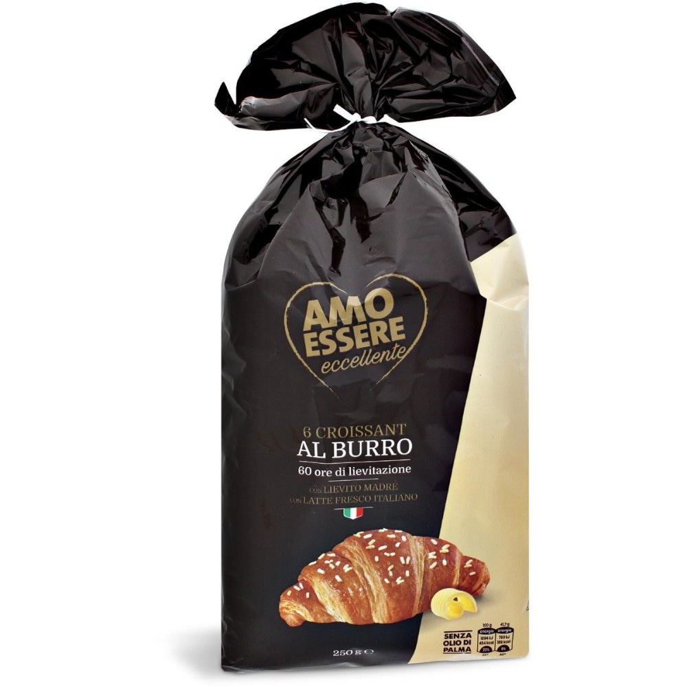 6 Croissant al burro 250 g AMO ESSERE in offerta da Eurospin