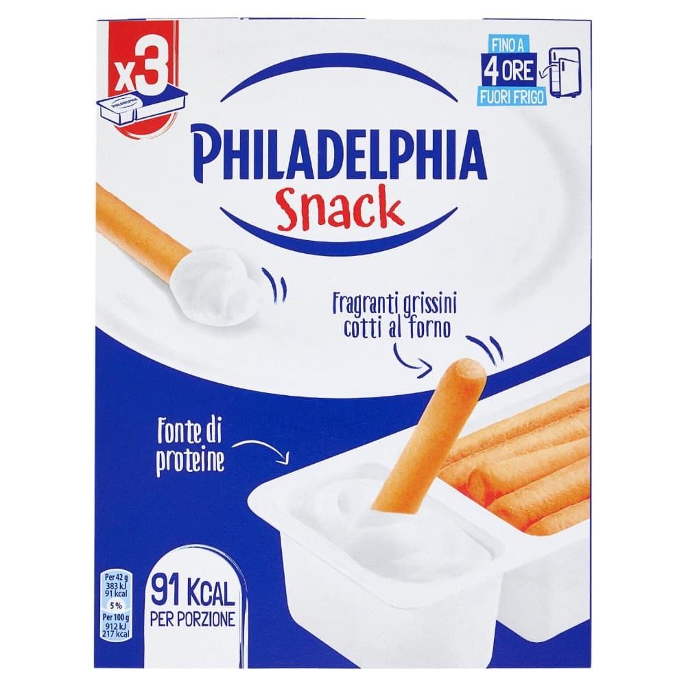Philadelphia Snack, 3 pz - 3 x 42 g = 126 g – Penny