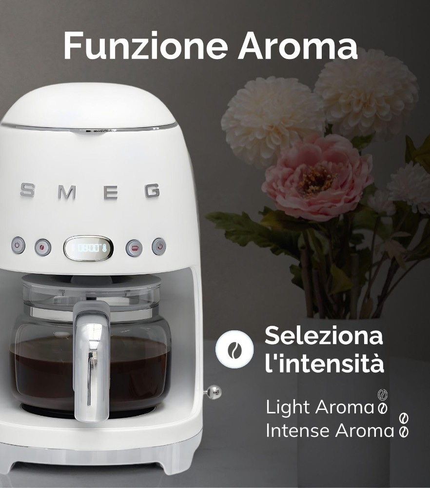 Macchina da caffè filtro 50' Style DCF02SSEU smeg in offerta da Unieuro