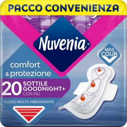 Assorbenti Goodnight Ultra Large+ con Ali Nuvenia 20 pezzi in offerta da Carrefour