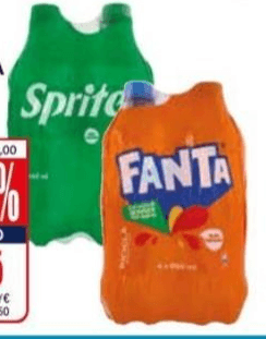 Fanta, Sprite o Coca Cola 4x66 cl in offerta da Il Gigante