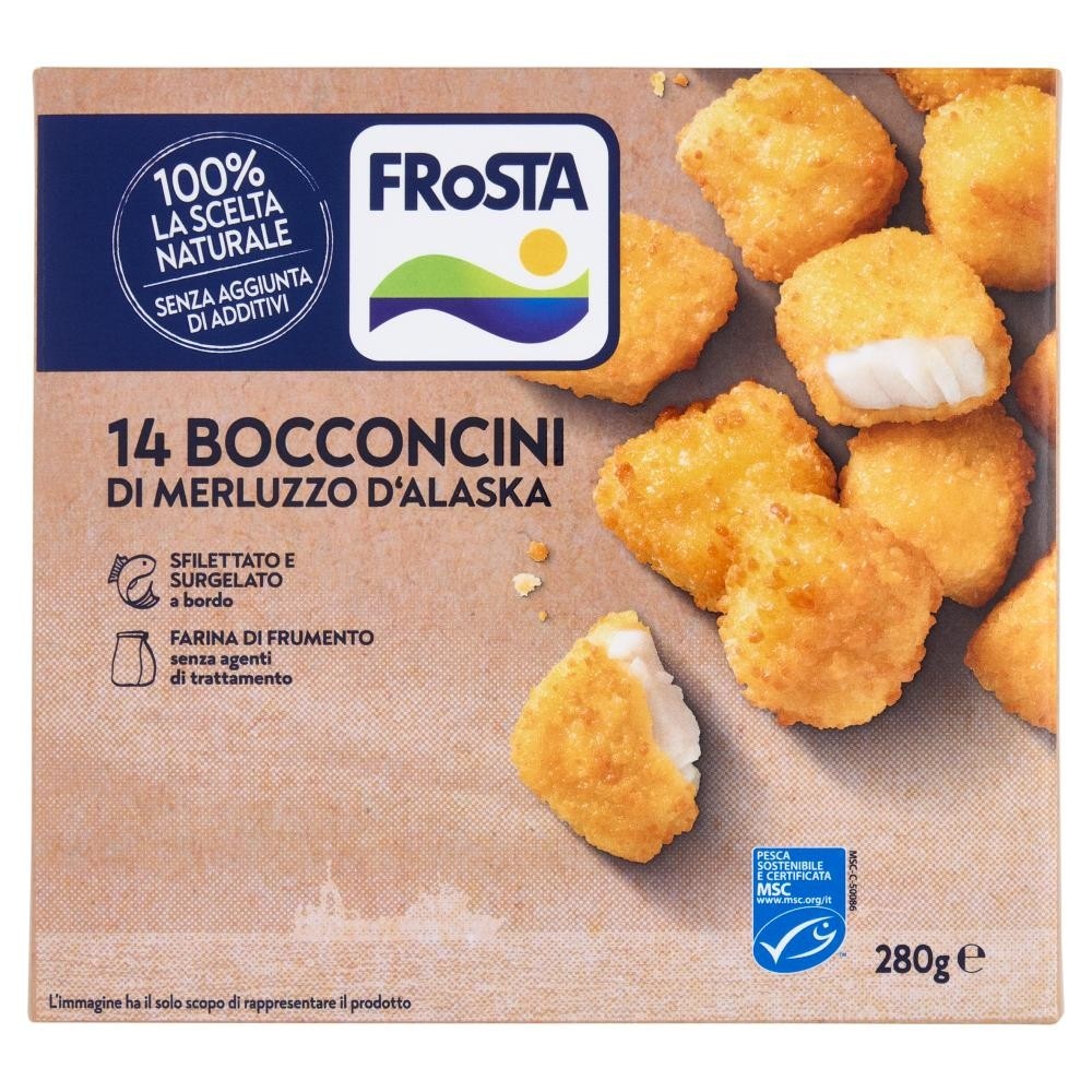 14 Bocconcini di merluzzo d'Alaska 280 g Frosta in offerta da Bennet