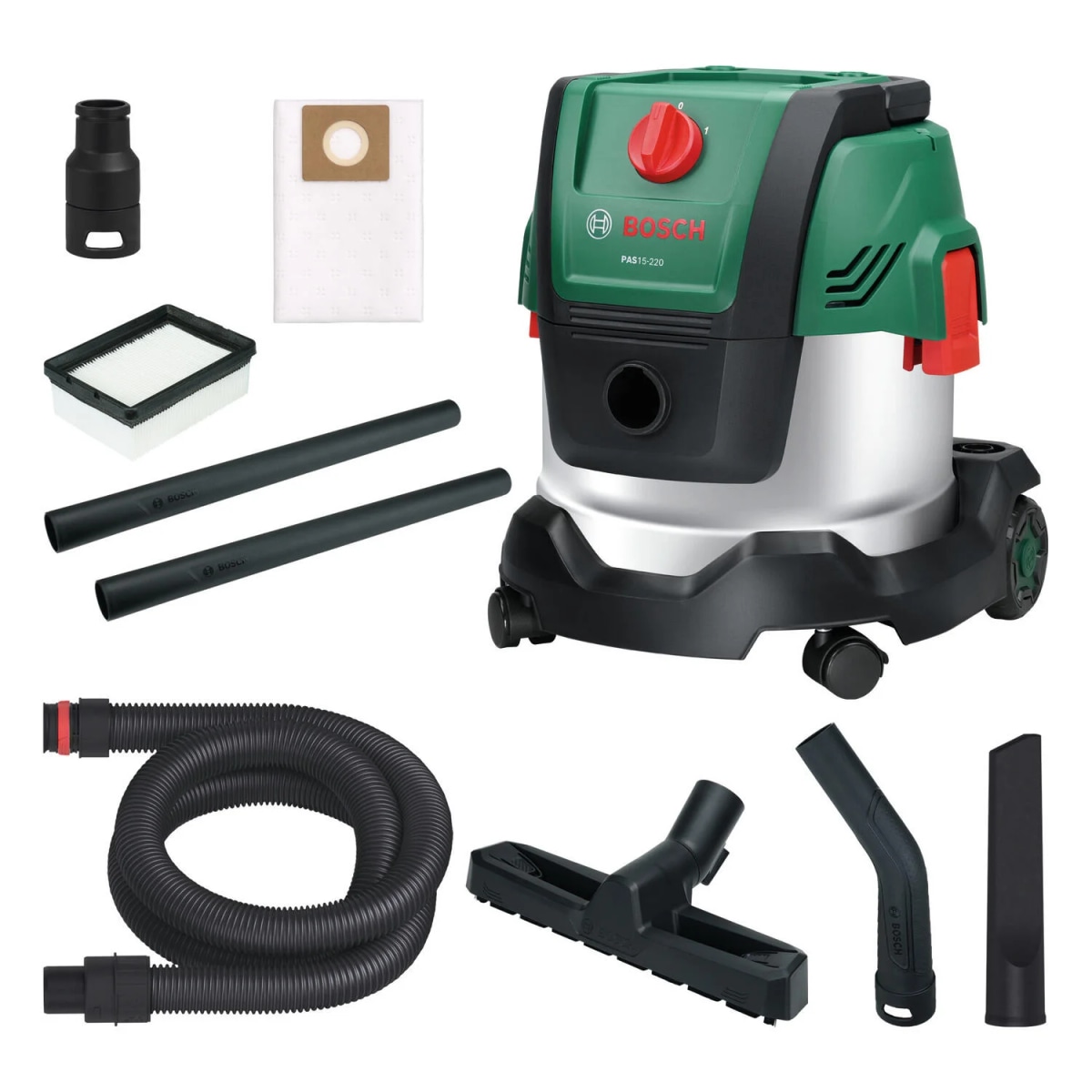 Aspiratore solidi e liquidi mod. PAS 15-220 Capacità serbatoio 15 L Bosch - Offerta nel negozio Leroy Merlin