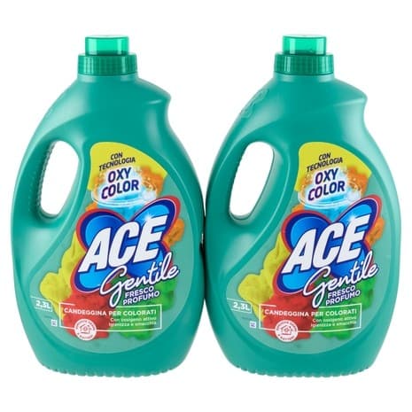 Ace candeggina gentile igienizzante 2,3 L x 2 in offerta da Maury's