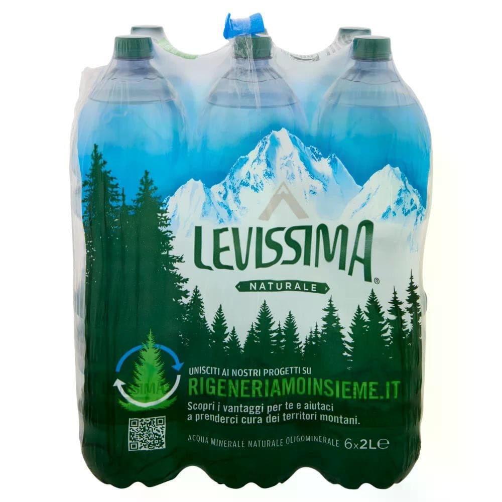 Acqua Minerale Oligominerale Naturale Levissima, 6x2 litri – Esselunga
