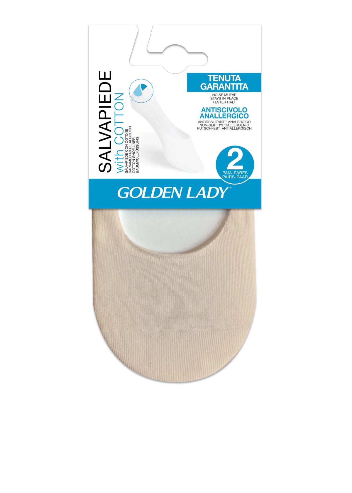 Salvapiede x2 Cotone Golden Lady 2 paia in offerta da Carrefour