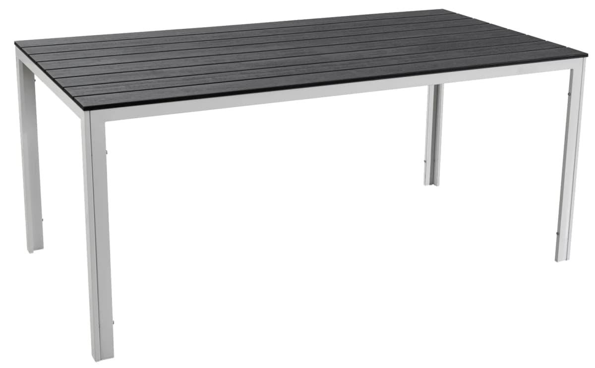 Tavolo finte doghe antracite/bianco 138x78x72 cm in offerta da Maury's