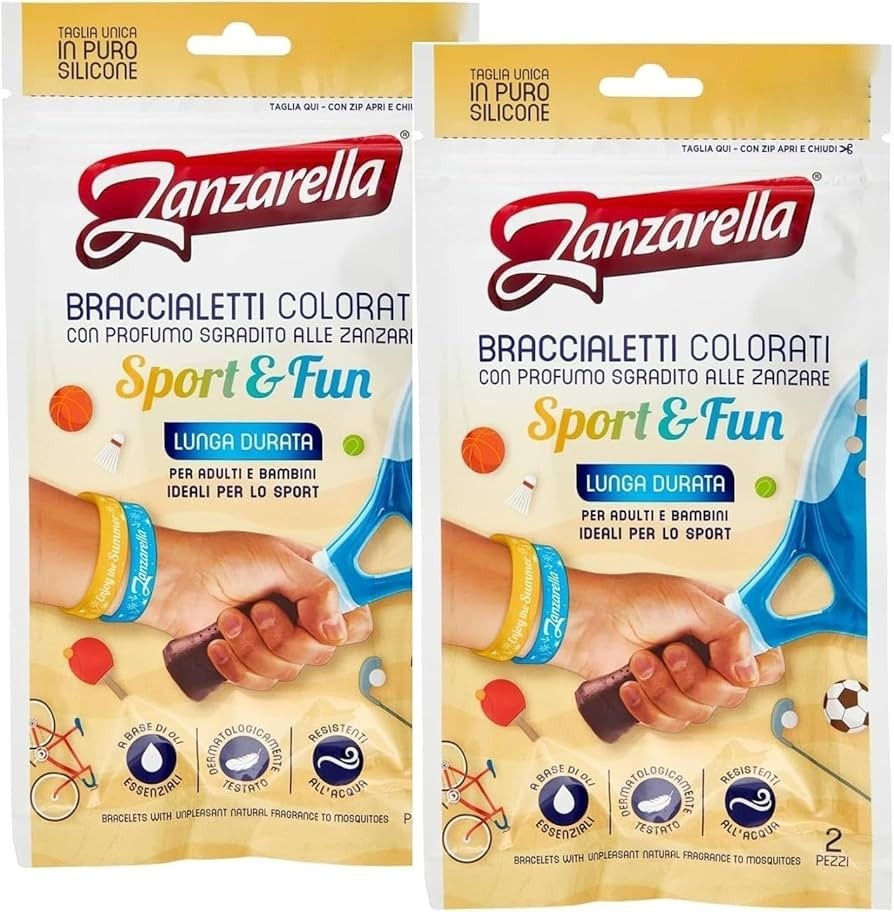 Zanzarella Braccialetti con oli essenziali antizanzara 2 pezzi - Offerta nel negozio Lidl