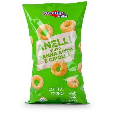 Anelli gusto panna acida e cipolla 120 g in offerta da Eurospin