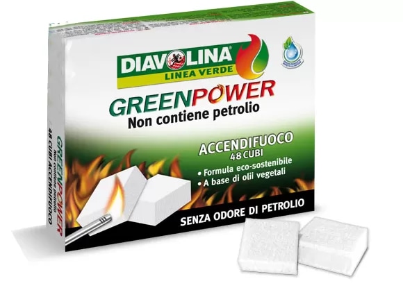 Accendifuoco Green Power Diavolina conf. da 48 in offerta da Bennet