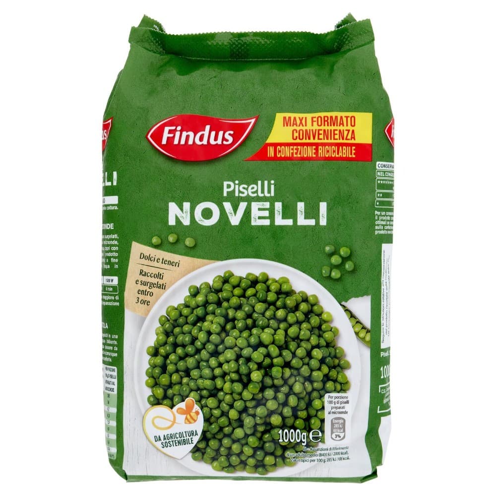 Piselli novelli surgelati Findus 1 kg in offerta da Bennet
