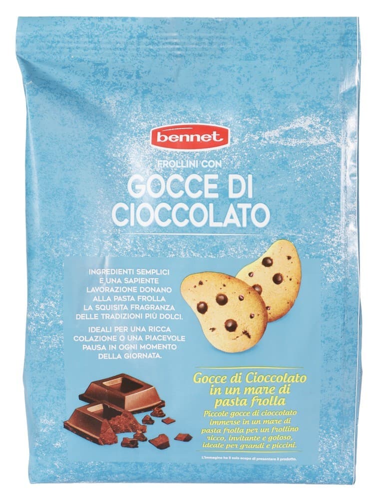 Biscotti frollini con gocce di cioccolato, 700 g – Bennet