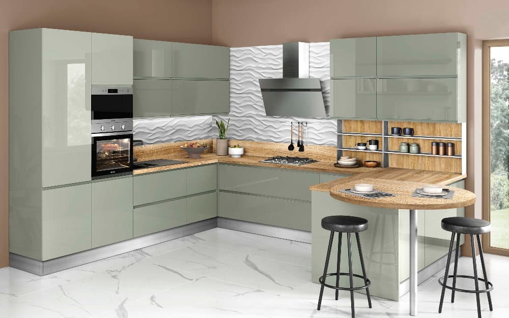 Cucina Alice Verde Salvia Laccato Lucido – Mondo Convenienza
