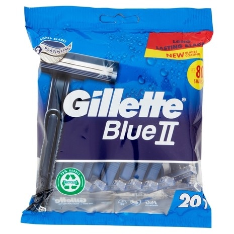 Gillette Blue II rasoi usa e getta 20 pezzi in offerta da Bennet
