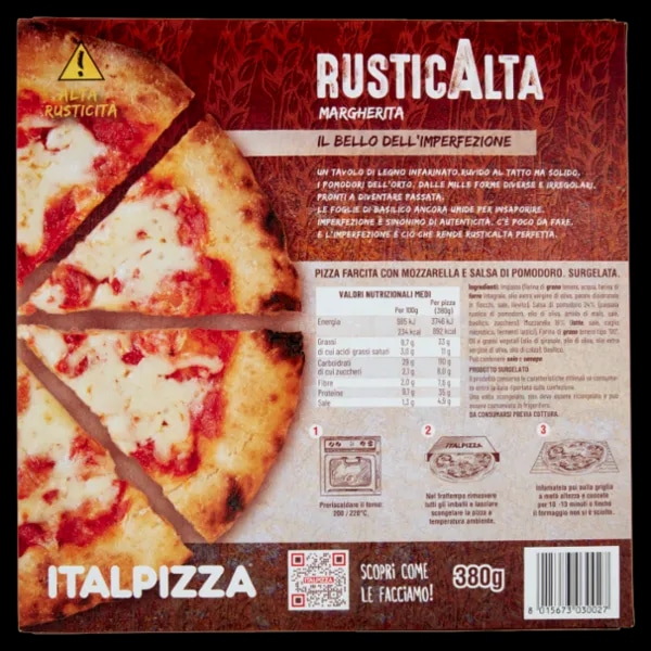 Italpizza Pizza Rusticalta Margherita 380 g confezione in offerta da Lidl