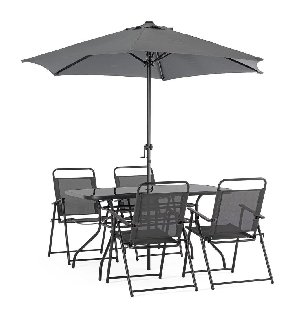 Set Tavolo con Ombrellone + 4 Sedie - Offerta nel negozio Maury's