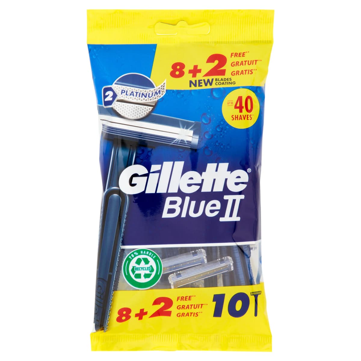 Rasoio da uomo usa e getta Blue II Gillette conf. da 8+2 in offerta da Bennet