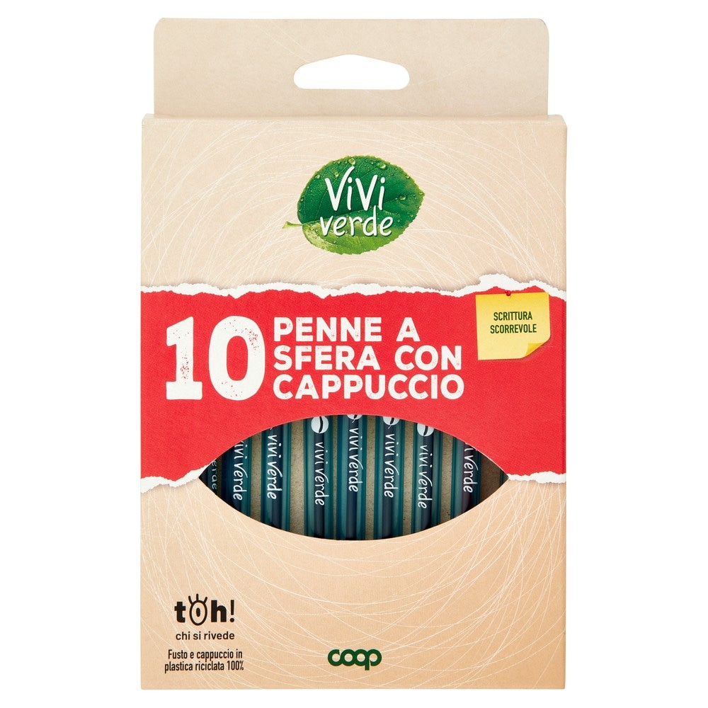 Penne a sfera con cappuccio Viviverde Coop 10 penne in offerta da Coop