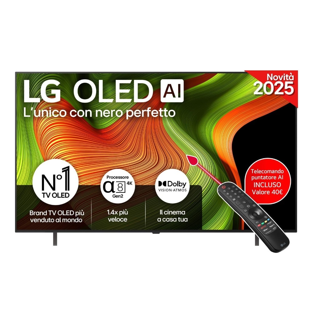 LG Smart TV 4K OLED AI 65B56 in offerta da Unieuro