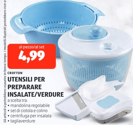 Utensili per preparare insalate/verdure Crofton - Offerta nel negozio ALDI