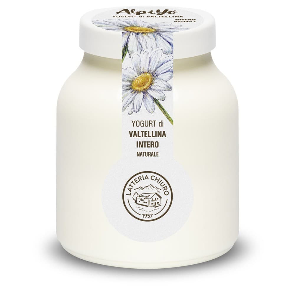 Yogurt di Valtellina intero naturale, 500 g Latteria Chiuro – Dpiù