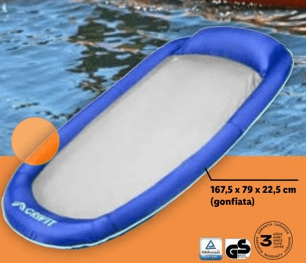Amaca galleggiante 167,5 x 79 x 22,5 cm (gonfiata) CRIVIT - Offerta nel negozio Lidl