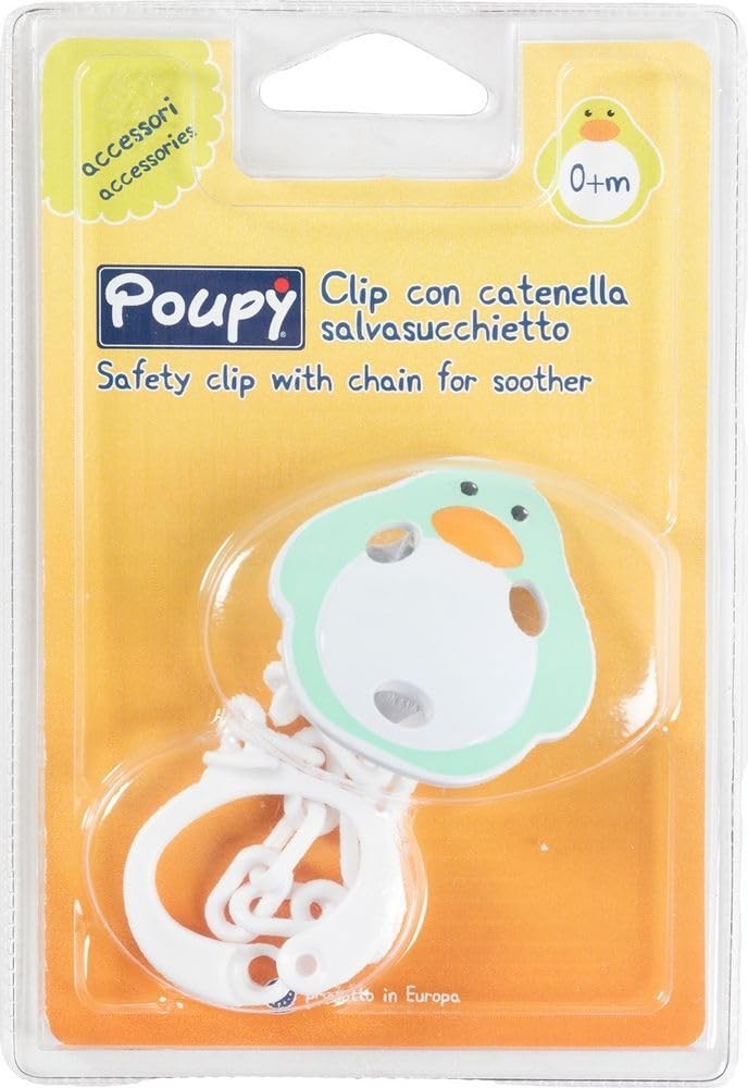 Clip con catenella salvasucchietto Poupy - Offerta nel negozio Bennet