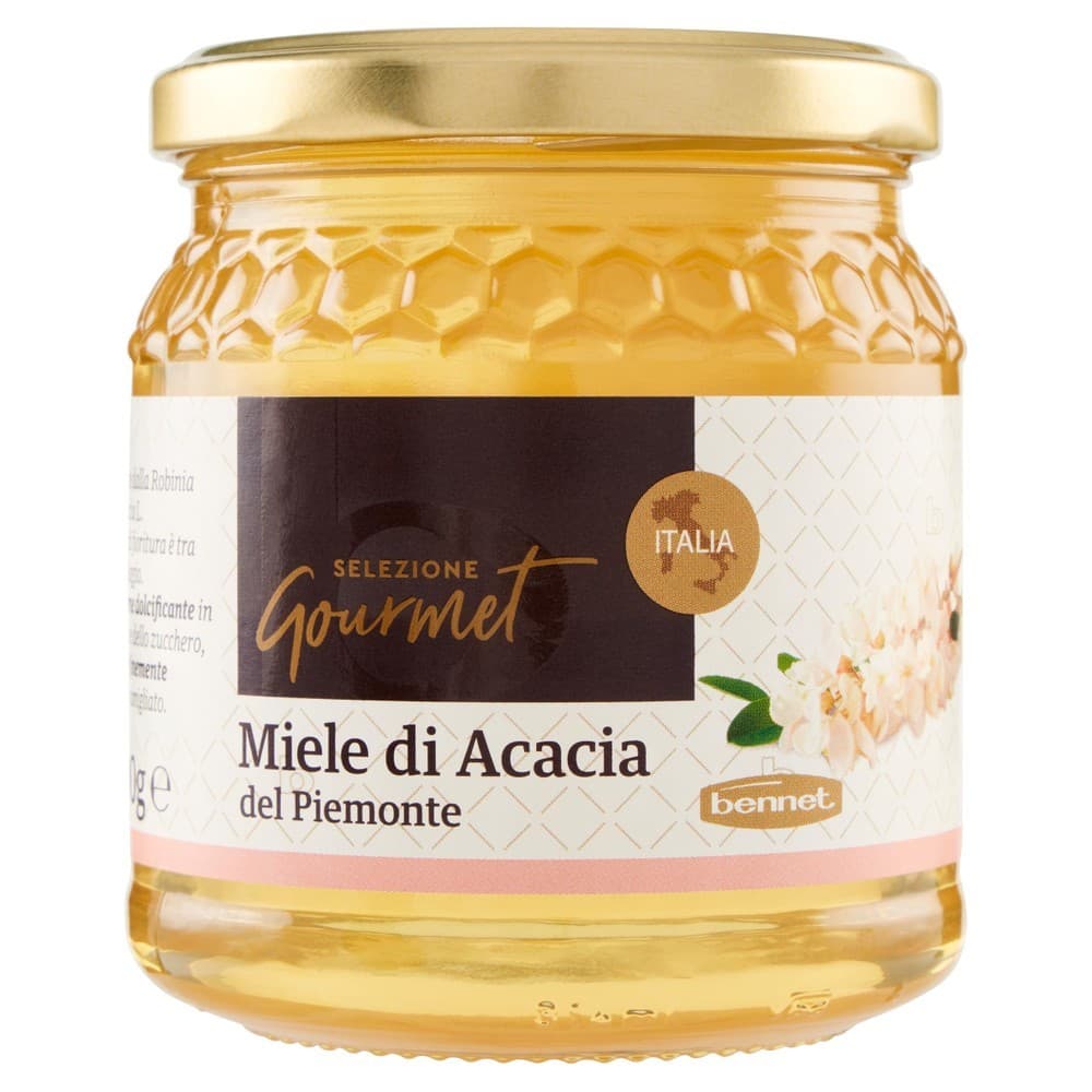 Miele di Acacia del Piemonte Selezione Gourmet Bennet, 400 g – Bennet
