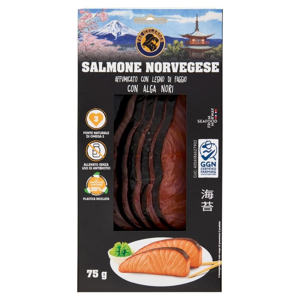 Salmone Norvegese Affumicato Bio The Icelander 75 g in offerta da Carrefour