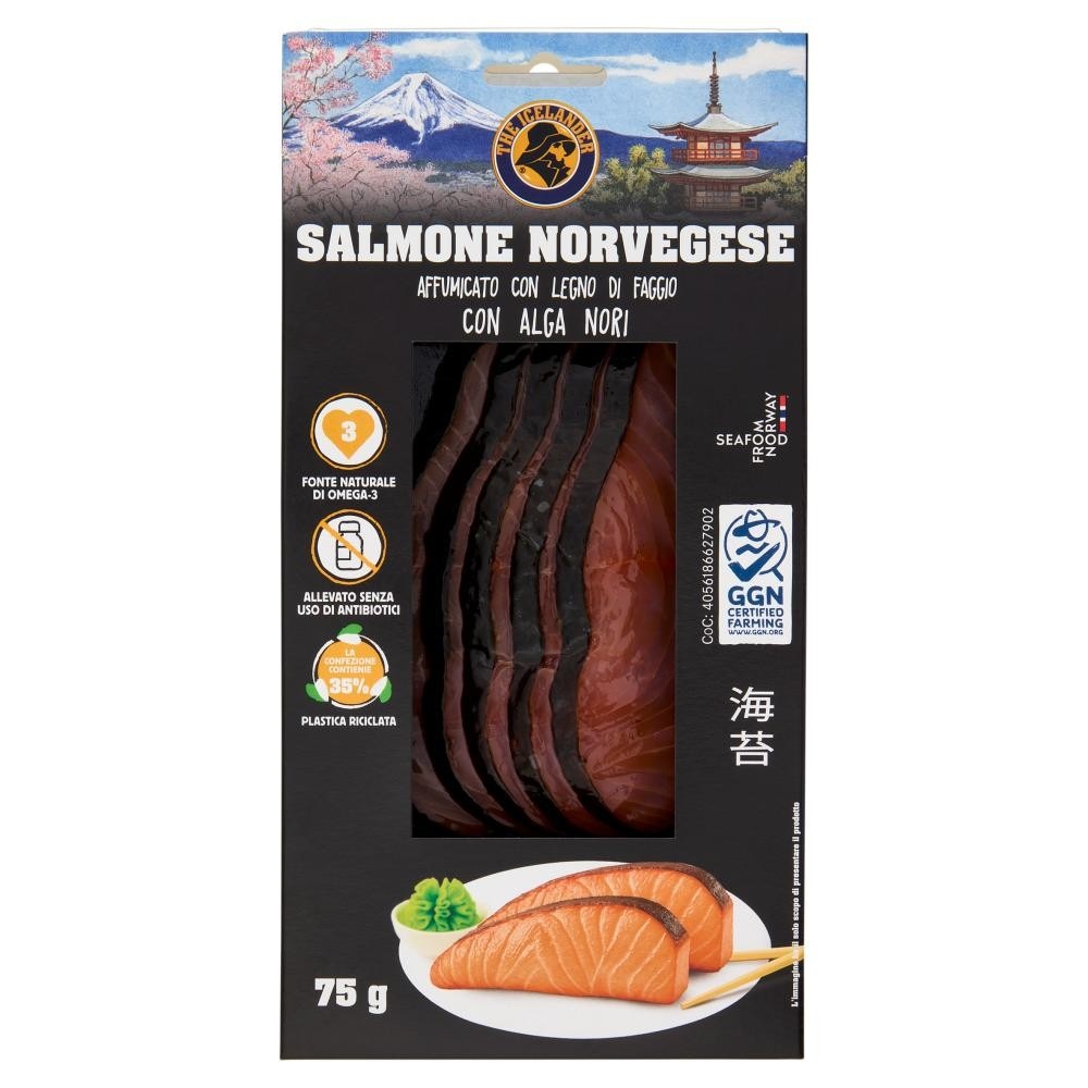 Salmone Norvegese Affumicato Bio The Icelander 75 g in offerta da Carrefour