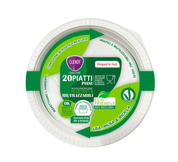 Piatti piani, fondi riutilizzabili 20 pz - Offerta nel negozio Penny