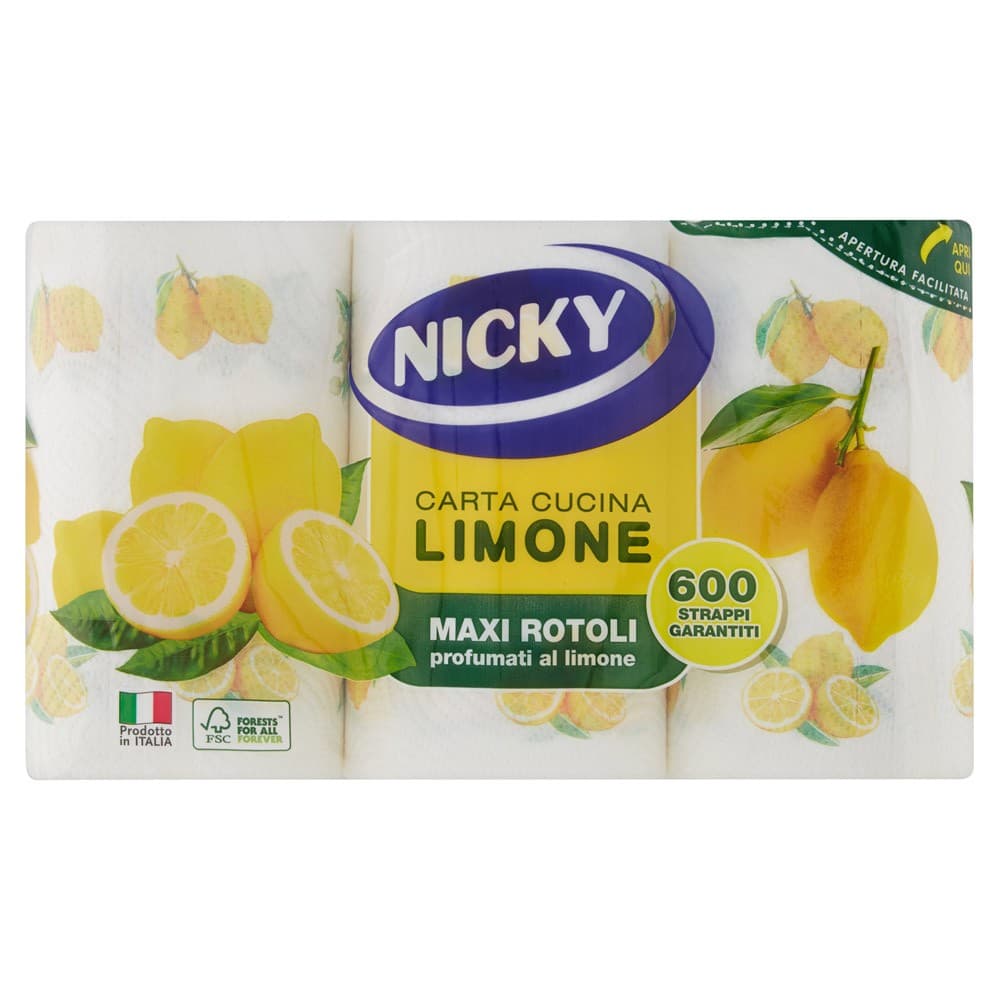 Carta casa limone Nicky, conf. da 6 rotoli – Bennet